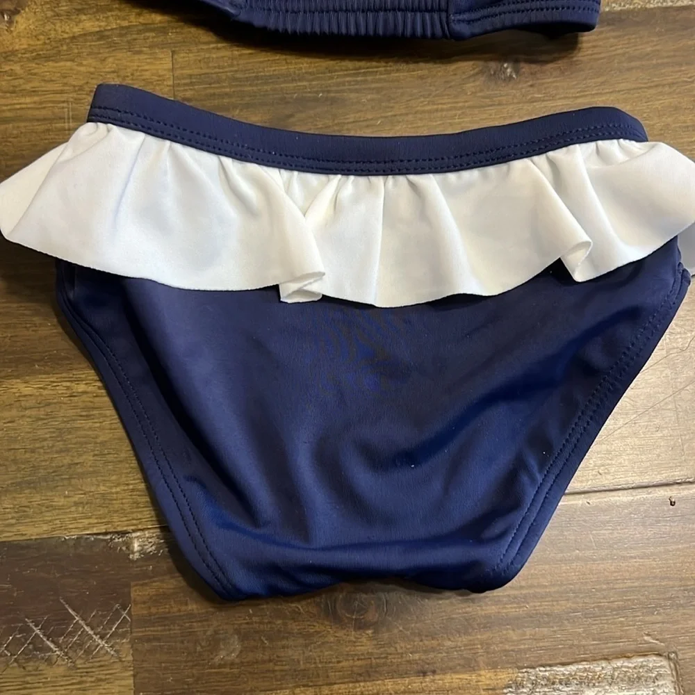 Janie and Jack Bikini Blue White Halter 6-12 Months Two Piece